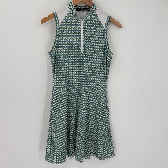 RLX Ralph Lauren Graphic Paneled Airflow Jersey Mini Golf Dress Women Small - Picture 1 of 15